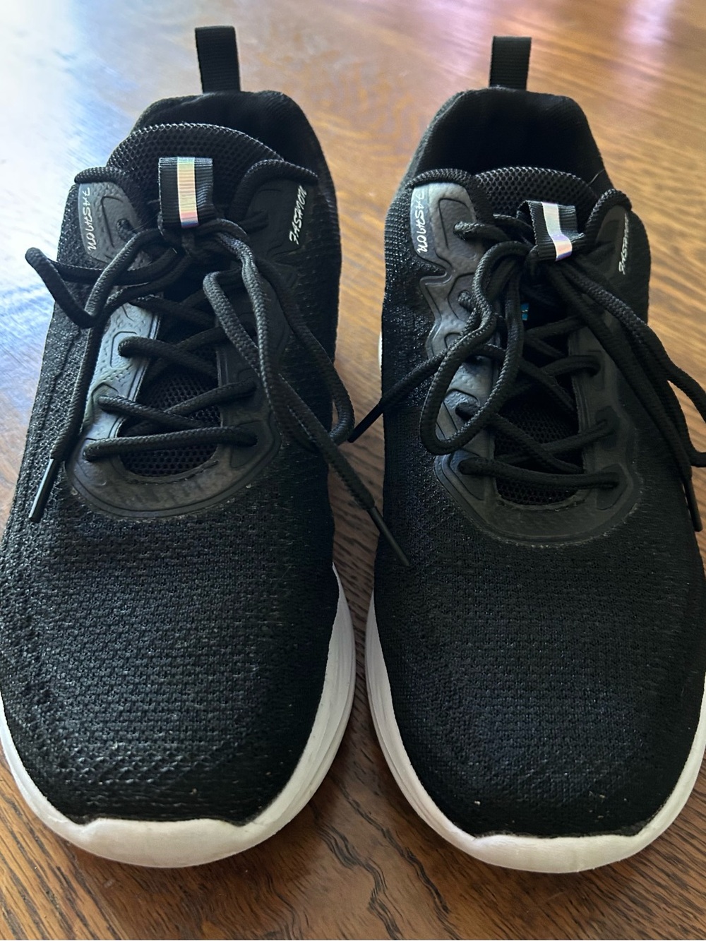 Black Women’s Knit Athletic Sneakers - Unbranded